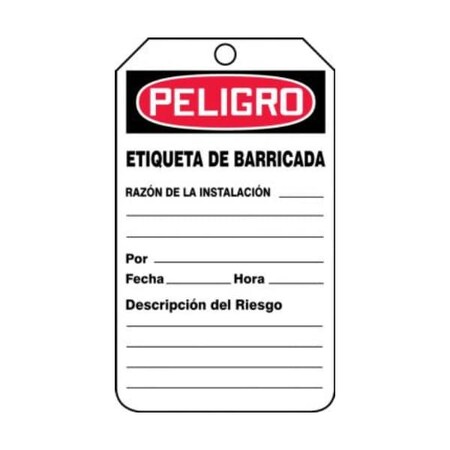 Accuform Danger, Self-Laminating RP-Plastic, 3-1/4 in Width, 0.11 in Height, , 25 PK SHTAB104LTP